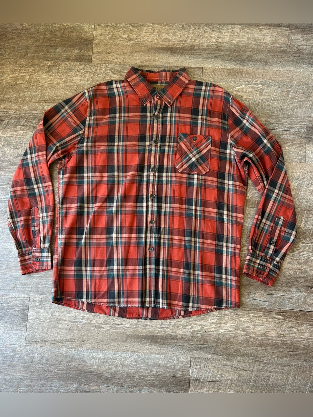 North Rivers Red Plaid Button-Down Long Sleeve| Size XL